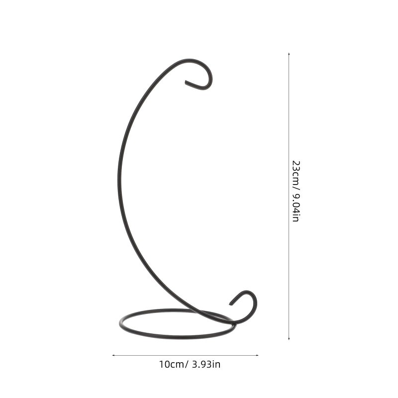 VORCOOL Spiral Ornament Display Stand Iron Hanging Stand Rack Holder for Hanging Glass Globe Air Plant Terrarium Witch Ball Christmas Ornament and Home Wedding Decoration (Black, 23X10X10CM) - Image 2